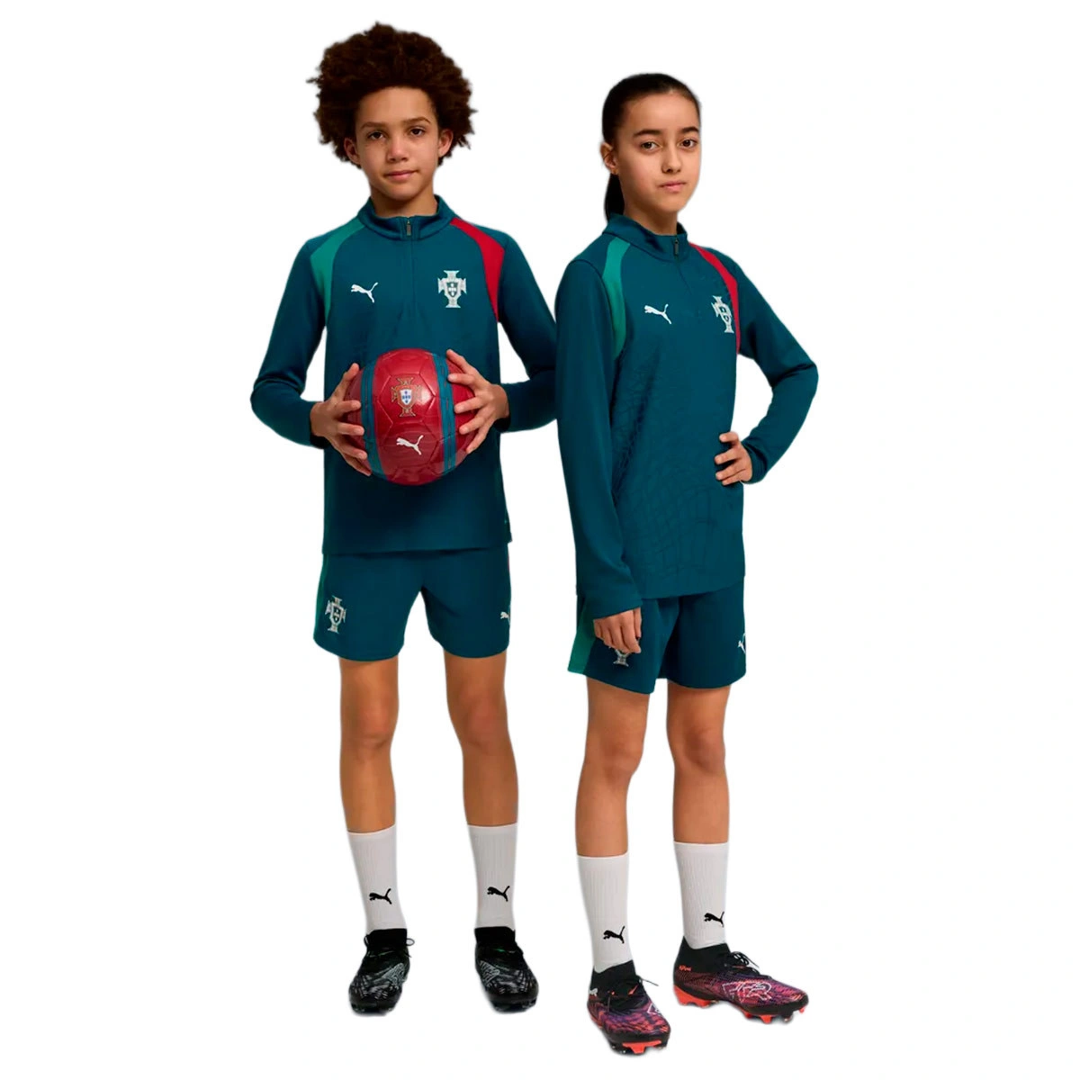 Sweatshirt Puma Portugal Training Mundial 2026 Criança