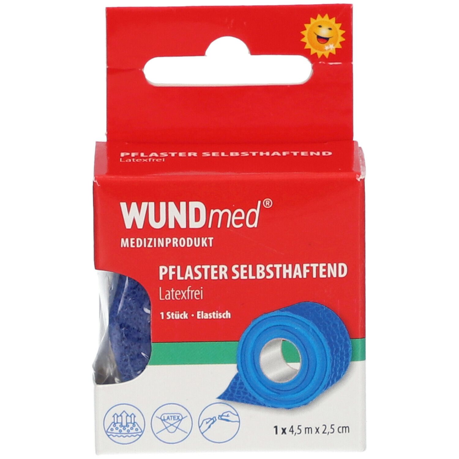 WUNDmed® Pflaster selbsthaftend 2,5 cm x 2,5 m latexfrei
