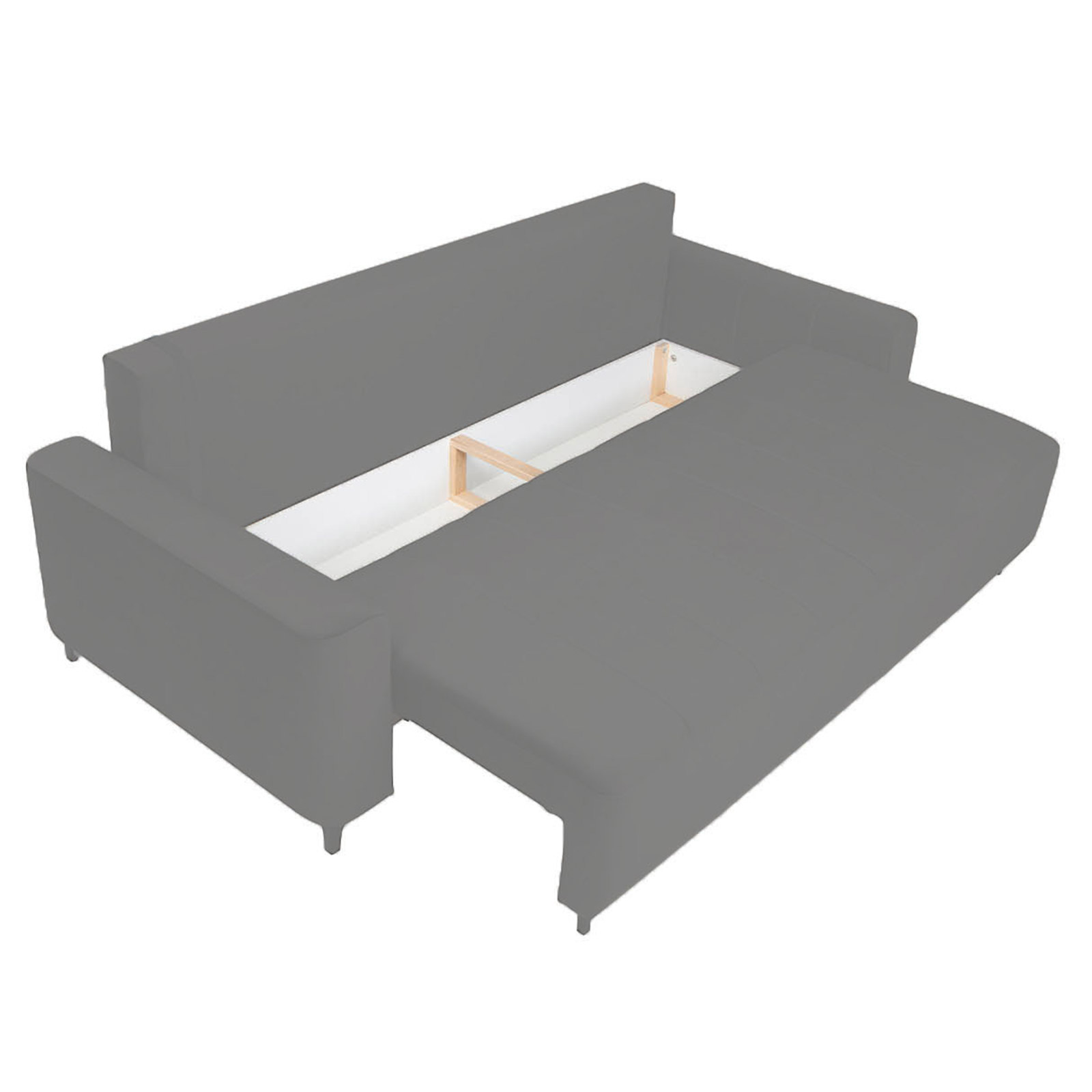 3-Sitzer Sofa - petrol - Samt - mit Staukasten