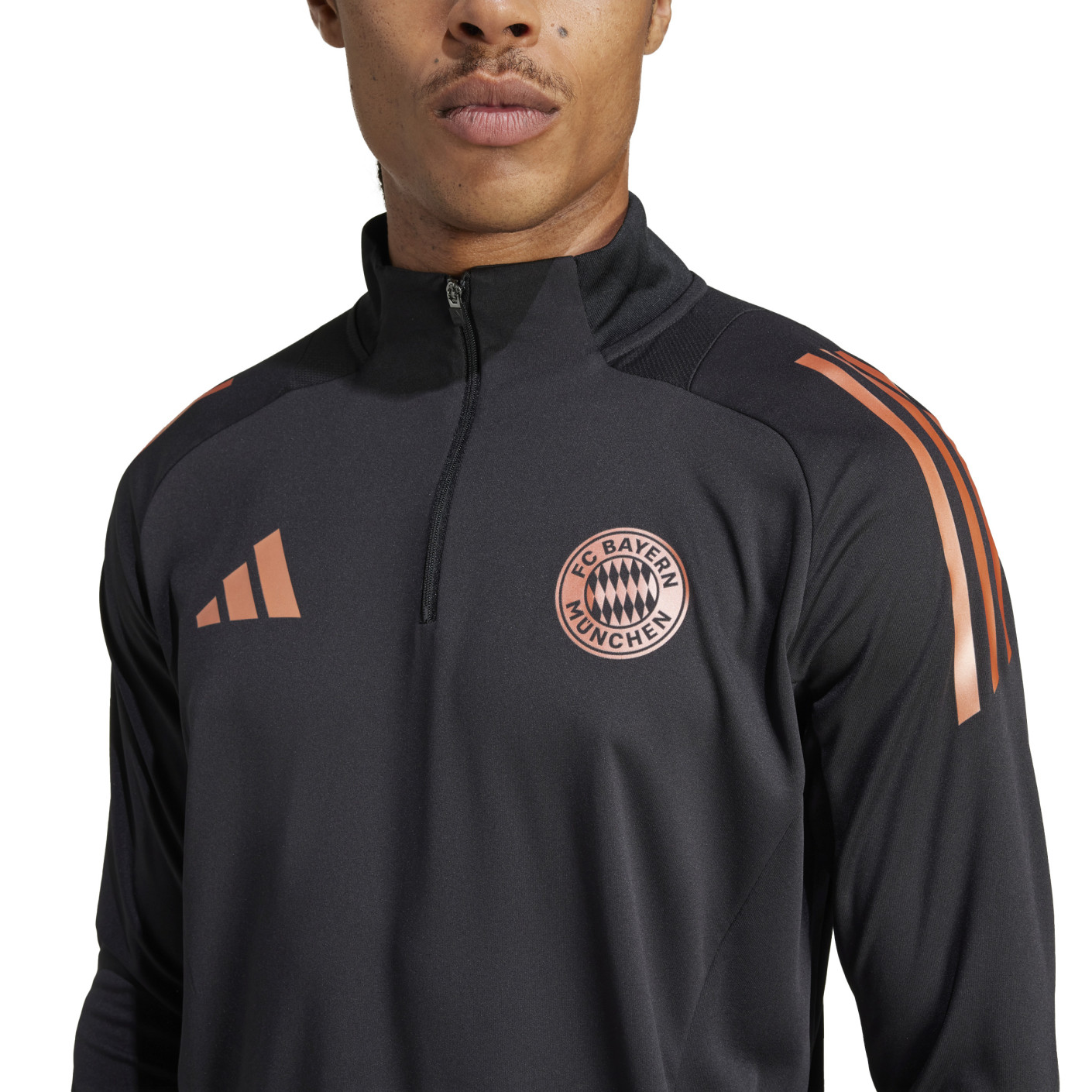 Adidas Bayern München Trainingstrui 1/4-Zip 2024-2025 Zwart Groen Brons