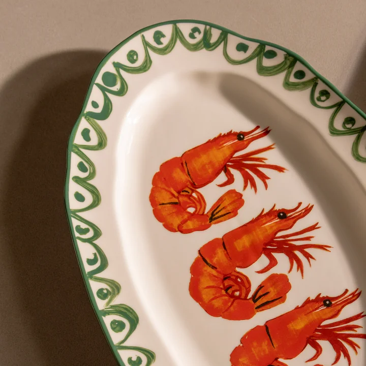 &klevering - Sirène Servierplatte, Lobster, 41,5 cm, mehrfarbig
