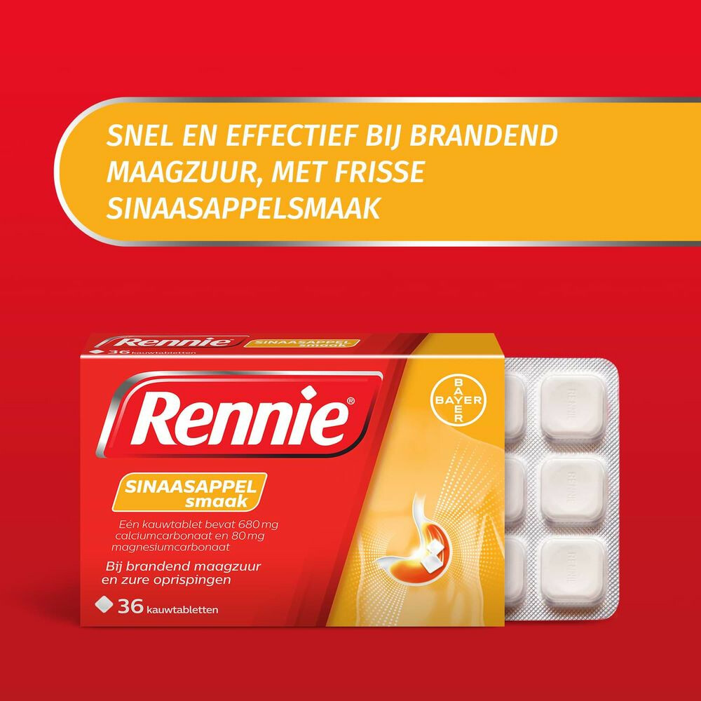 Rennie Sinaasappel 36 tabletten