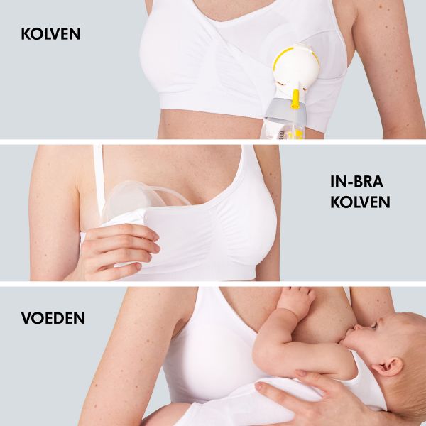 Medela 3-in-1 Borstvoedings- en Kolfbeha - Mt. M - Wit