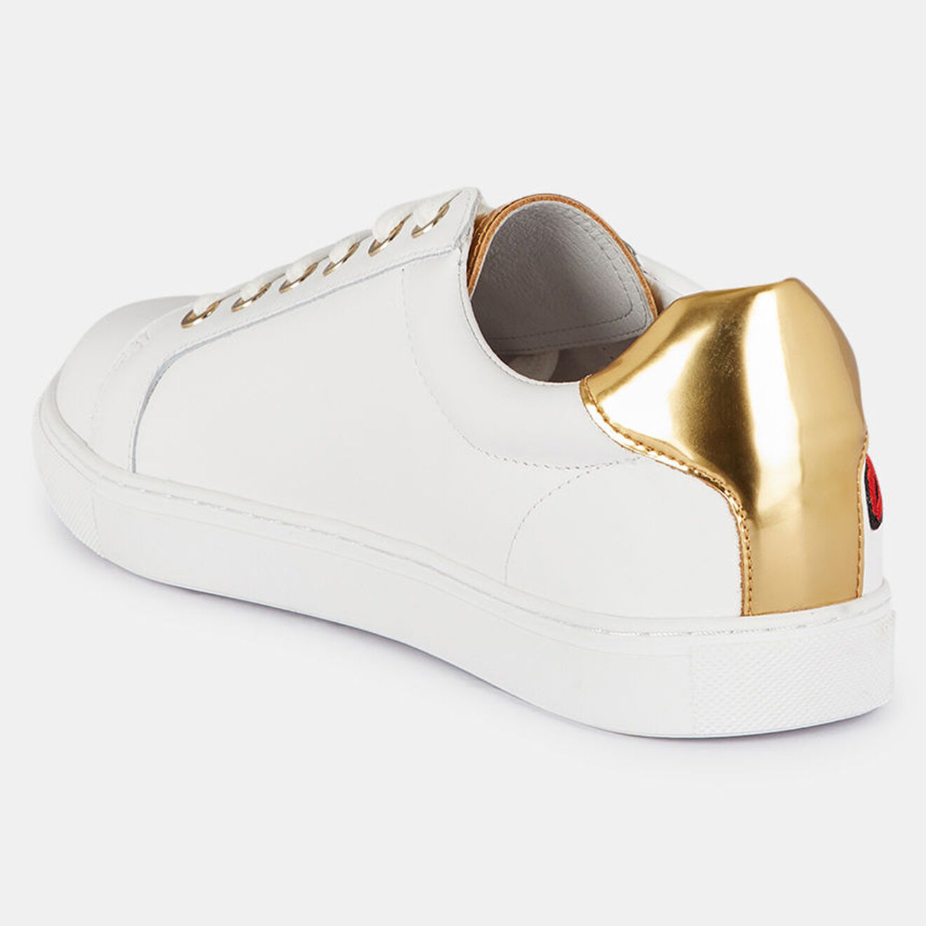 Bons Baisers de Paname Sneakers en Cuir Simone blanc/doré