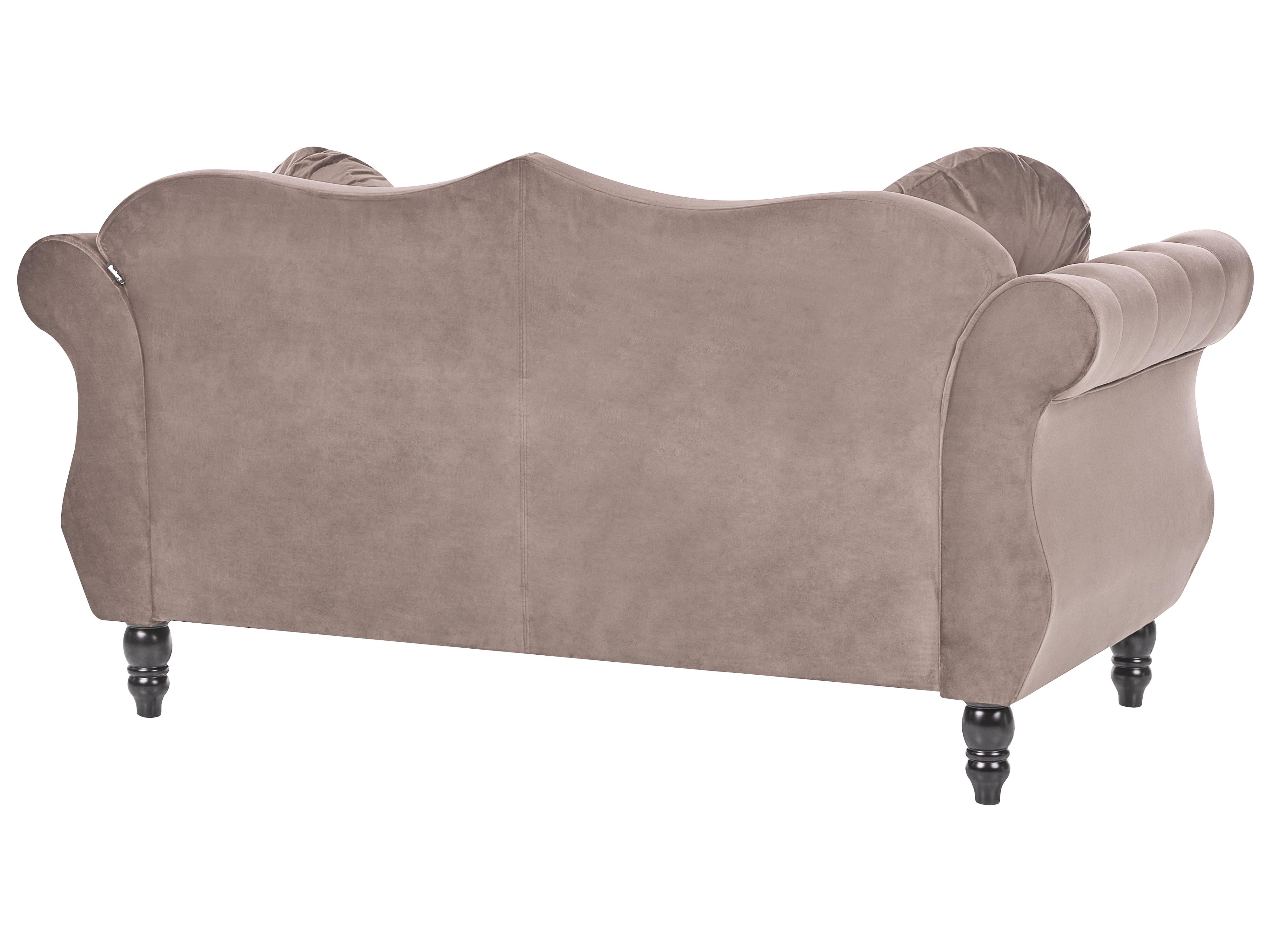 Bank 2-zits SKIEN Fluweel Taupe