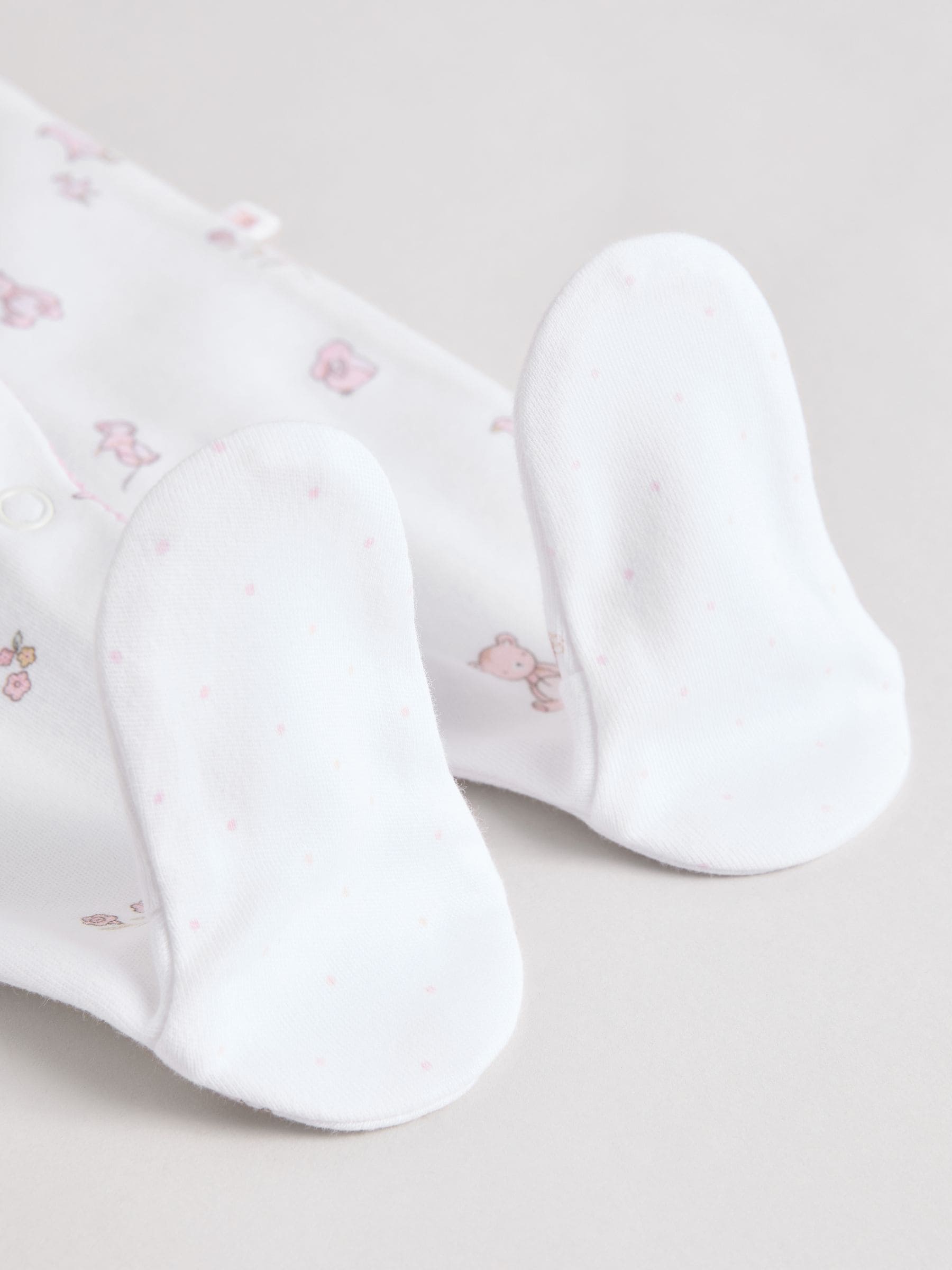 Wit - Set van 3 babypyjama's met kraag (0-2jr)