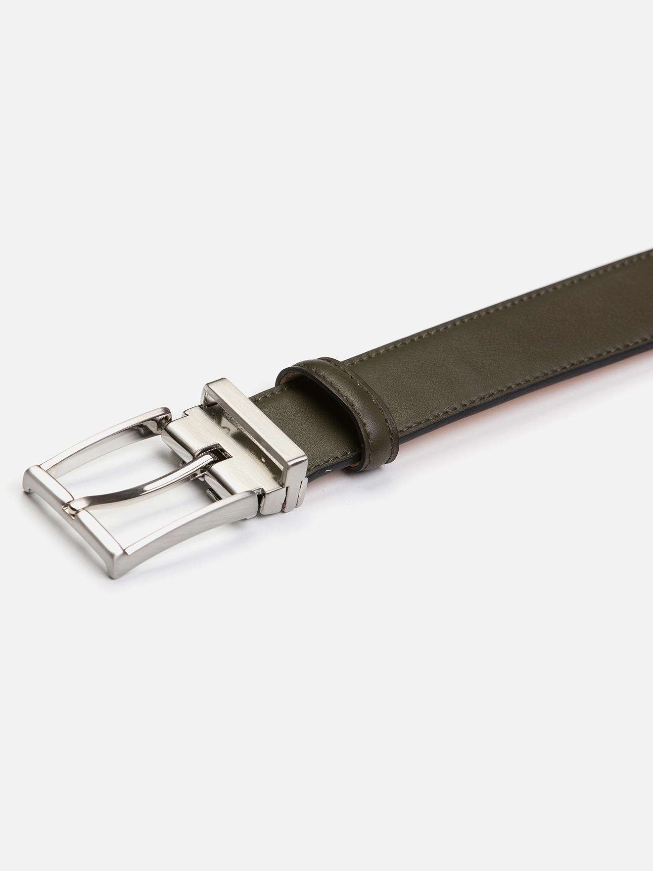 Ceinture en cuir kaki