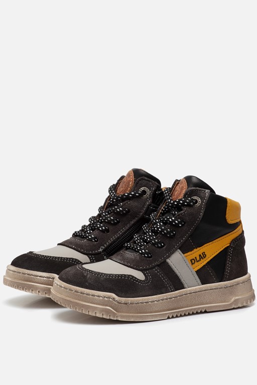 Develab Mid Cut Sneakers zwart Leer