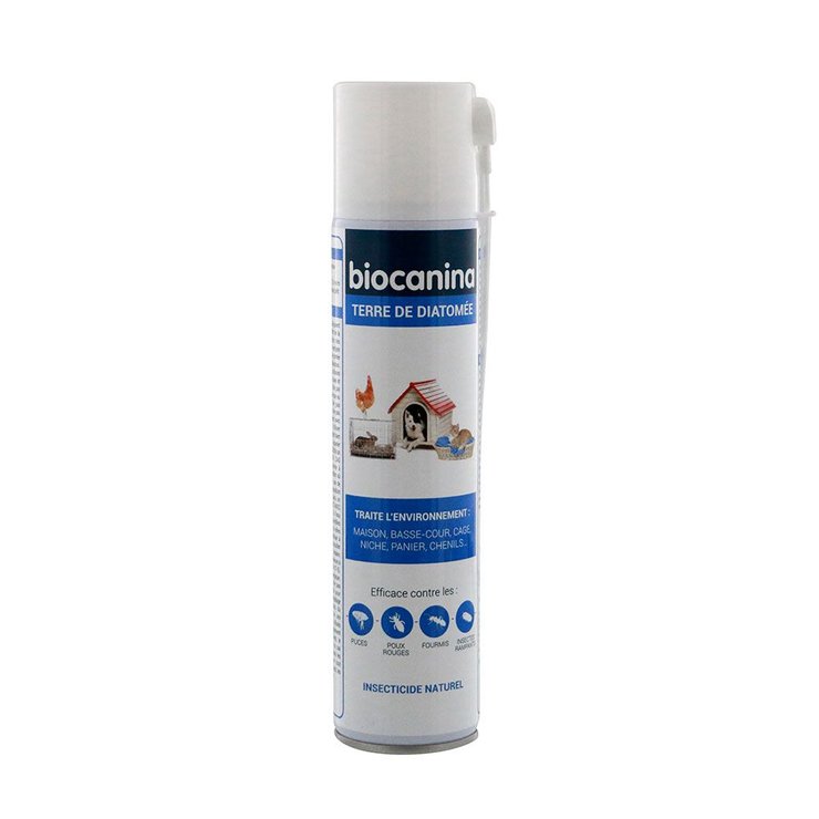 TERRE DE DIATOMMEE SPRAY 300ml Traitement de l'Habitat Biocanina