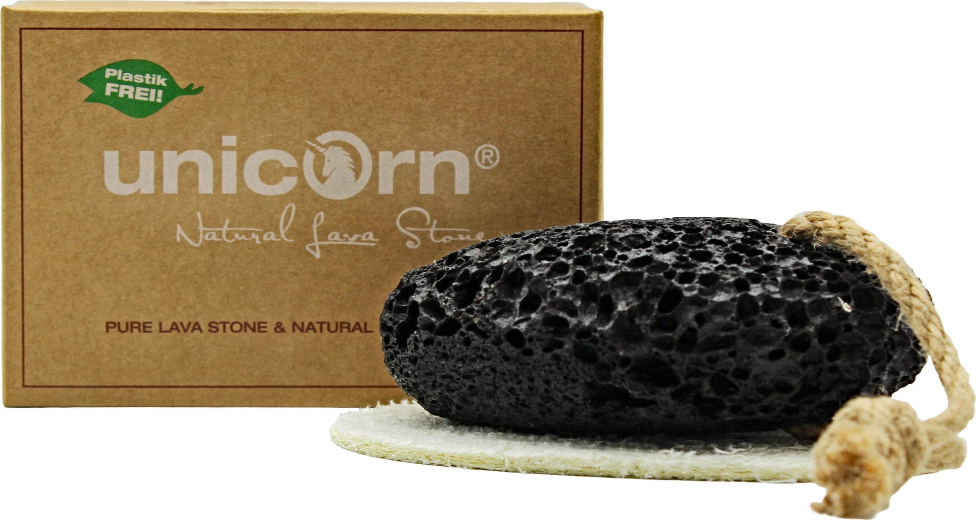 unicorn®  Lava-Bimsstein mit Luffa-Ablage