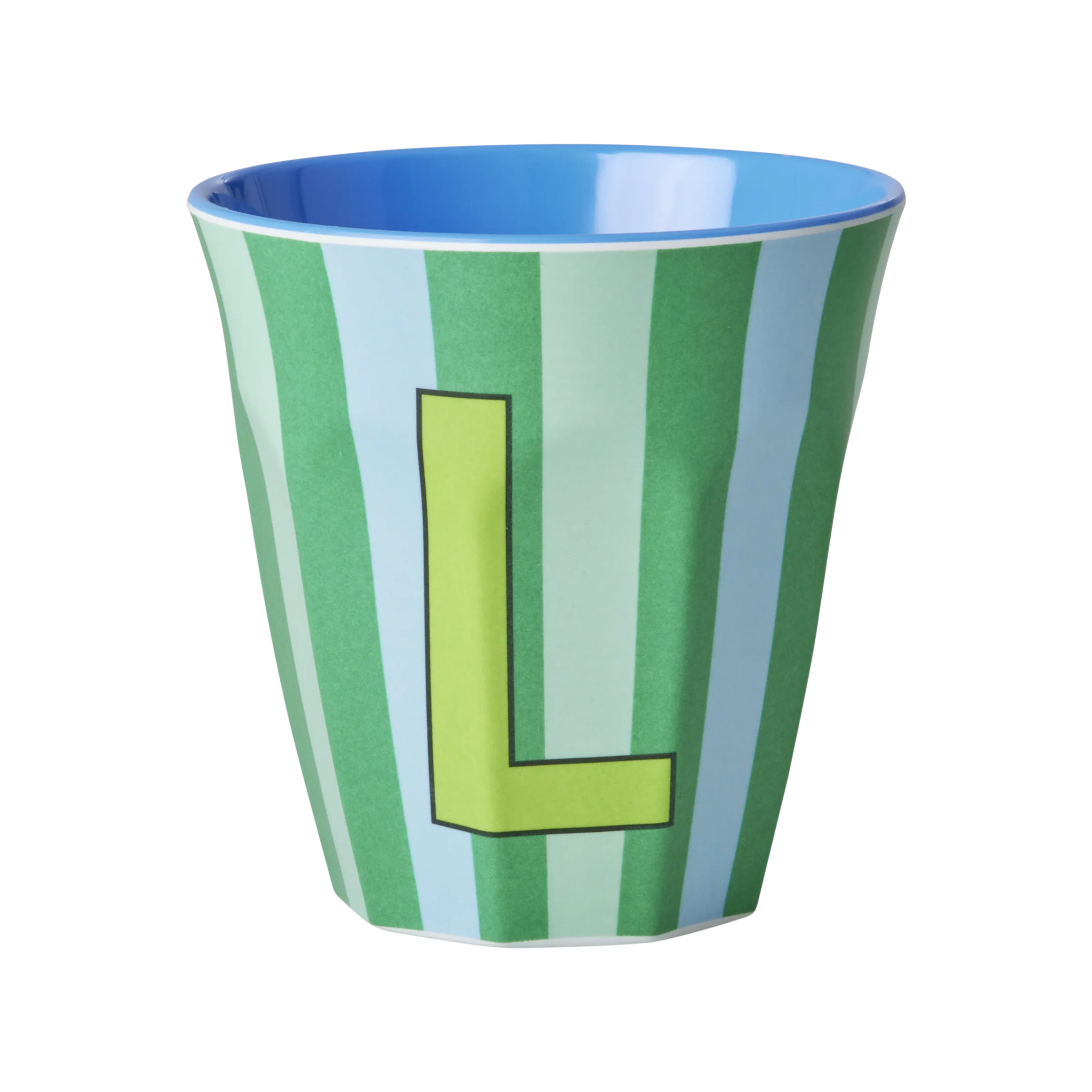 RICE  Melamine Alfabet kop, blå mix - 250 ml.