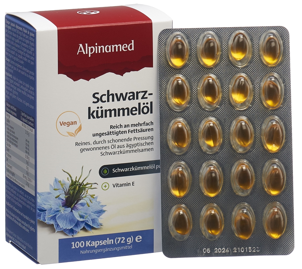ALPINAMED Schwarzkümmelöl Weichkaps forte Blist 100 Stk