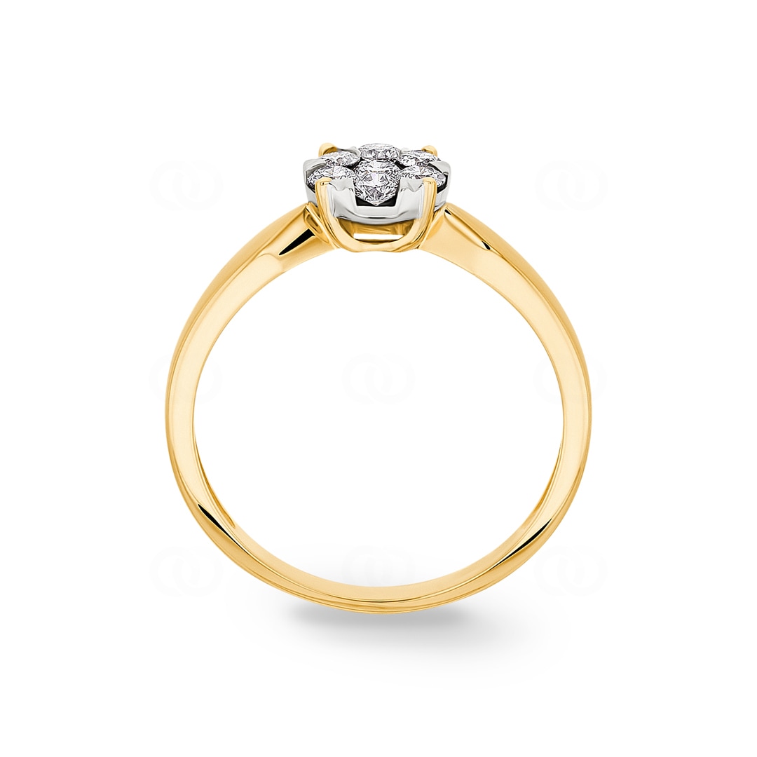 Verlobungsring 750/18 K Gelbgold mit Diamanten 0.33 ct H/si by CHRISTIAN