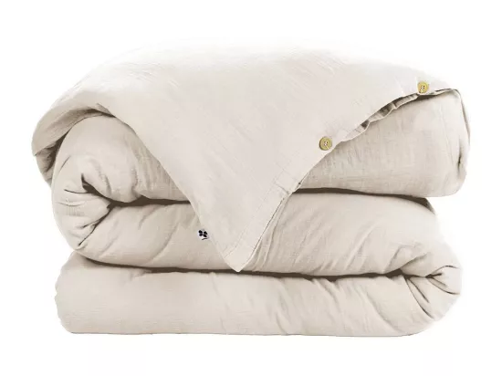 OUREA - Housse de Couette 200x200cm Gaze de Coton Pampa