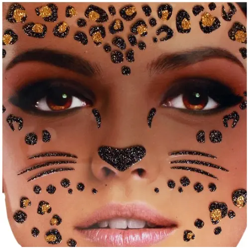 Face Tattoo Sticker Leopard