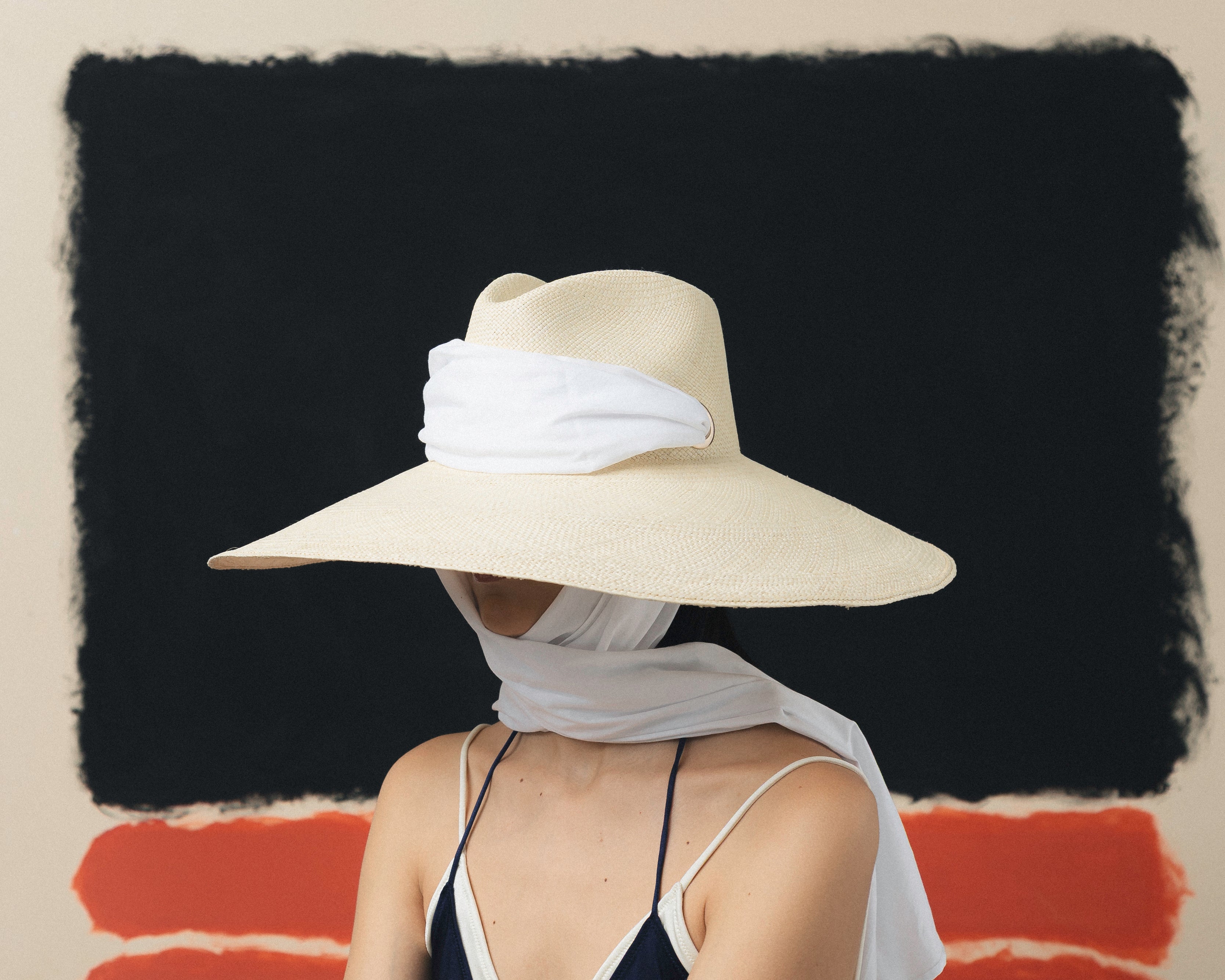 Chapeau Aguacate à bord extra long en tissu de coton