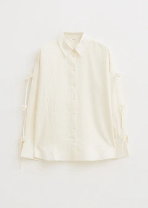 Oversized blouse met strikmouwen off-white (WIT.O)