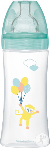 Dodie Biberon Sensation+ Anti-Colique Tétine Plate +6 Mois Débit 3 Modèle Air Flacon 330ml