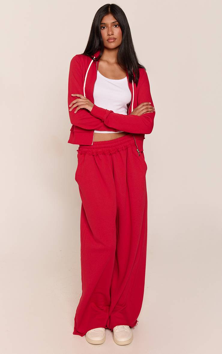 Rouge Sweat À Casynthétiqueche Ajusté Avec Cordon De Serrage Contrasté