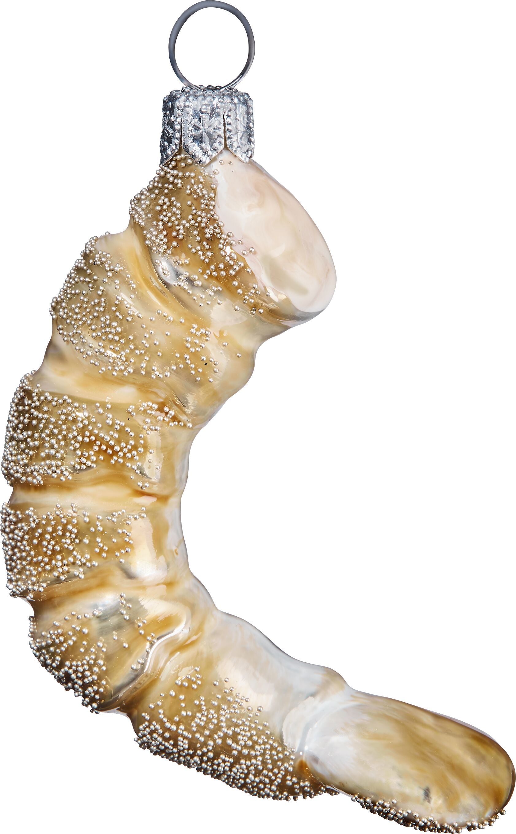 SHRIMP Glasfigur - Gold / H: 8.0 cm