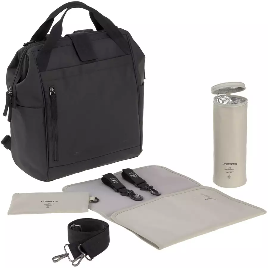 LÄSSIG Wickelrucksack Green Label Goldie Up Backpack black