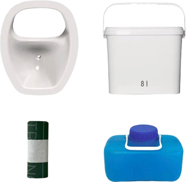 Trelino DIY Set M für kompakte Komposttoiletten oval weiß