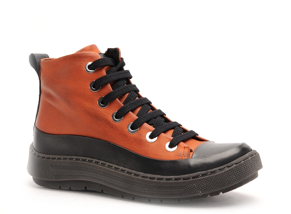 Chacal boots bottine plates femme 65172 orange