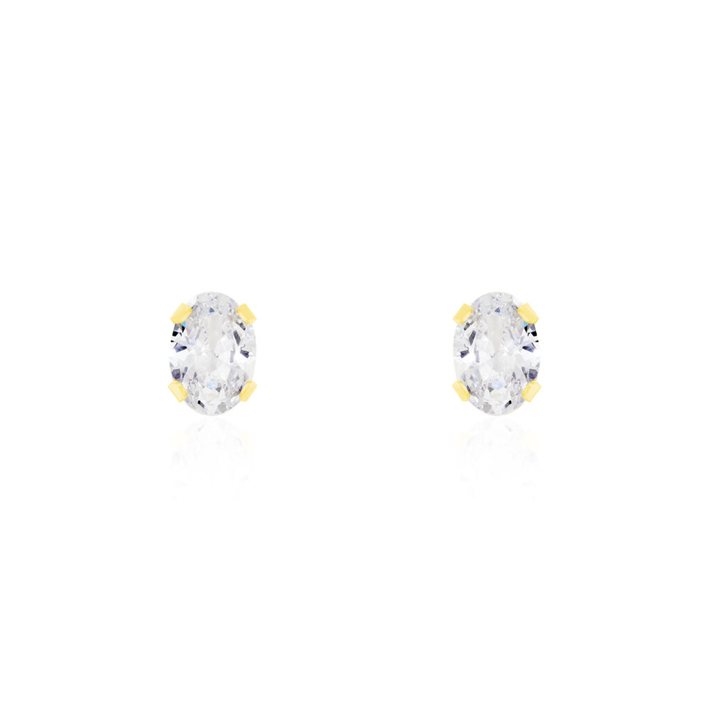 Boucles D'oreilles Puces Elea Or Jaune Oxyde