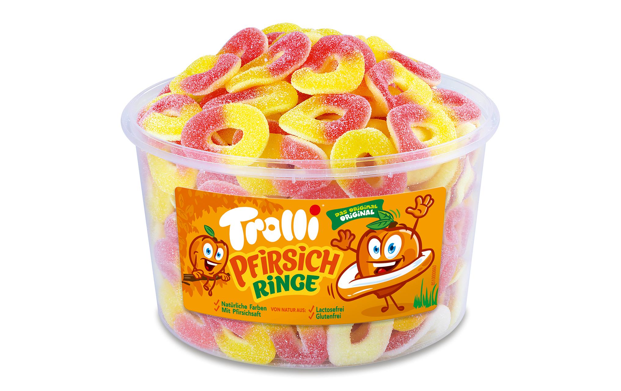 Gummibonbons Pfirsichringe 1.2 kgDie originalen sauren Pfirsichringe