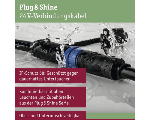 Paulmann Plug & Shine 3-weg verdeler IP68 zwart 24V 93929