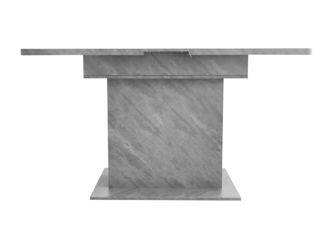 Table à manger extensible - 6 à 8 personnes - avec 6 niches - Effet béton gris - panneaux de particules - 110/130x70cm