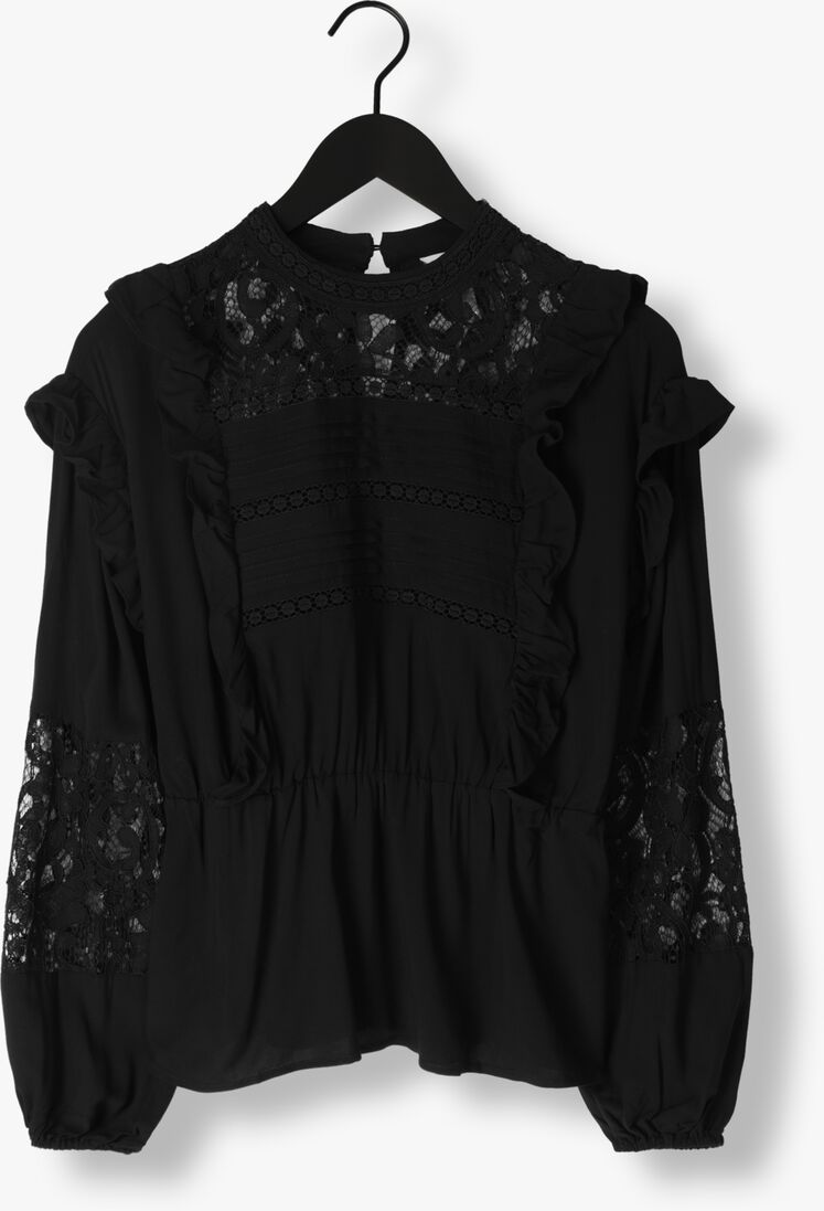 OBJECT zwarte object blouse objarienne new l/s top e div