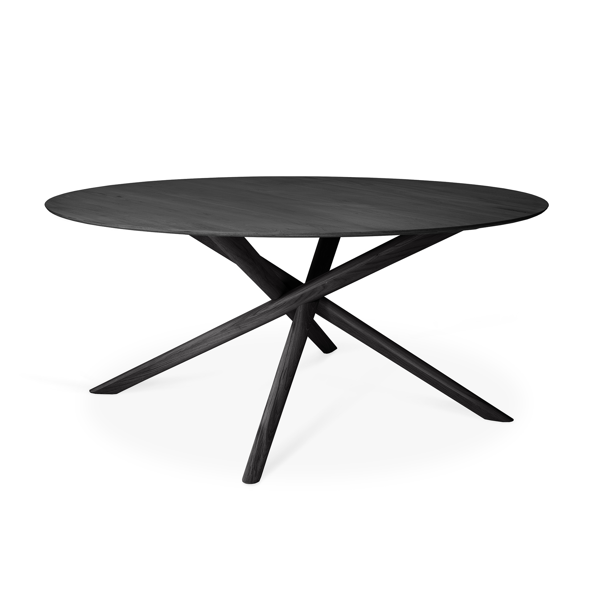 Oak Mikado eettafel - rond 150 - zwart