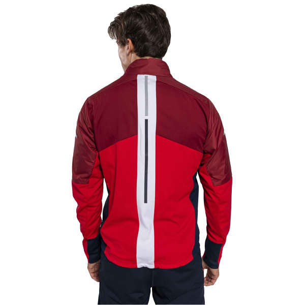 Veste ski de fond SWIX DYNAMIC HYBRID INSULATED JACKET RHUBARB RED/SWIX RED
