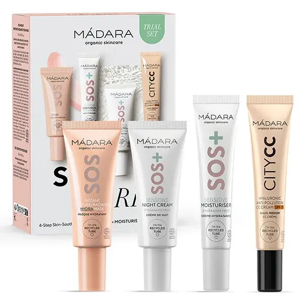 Kit de Rotina Calmante SOS Care em 4 Passos da Madara Cosmetics - Tamanho Médio - 64ml