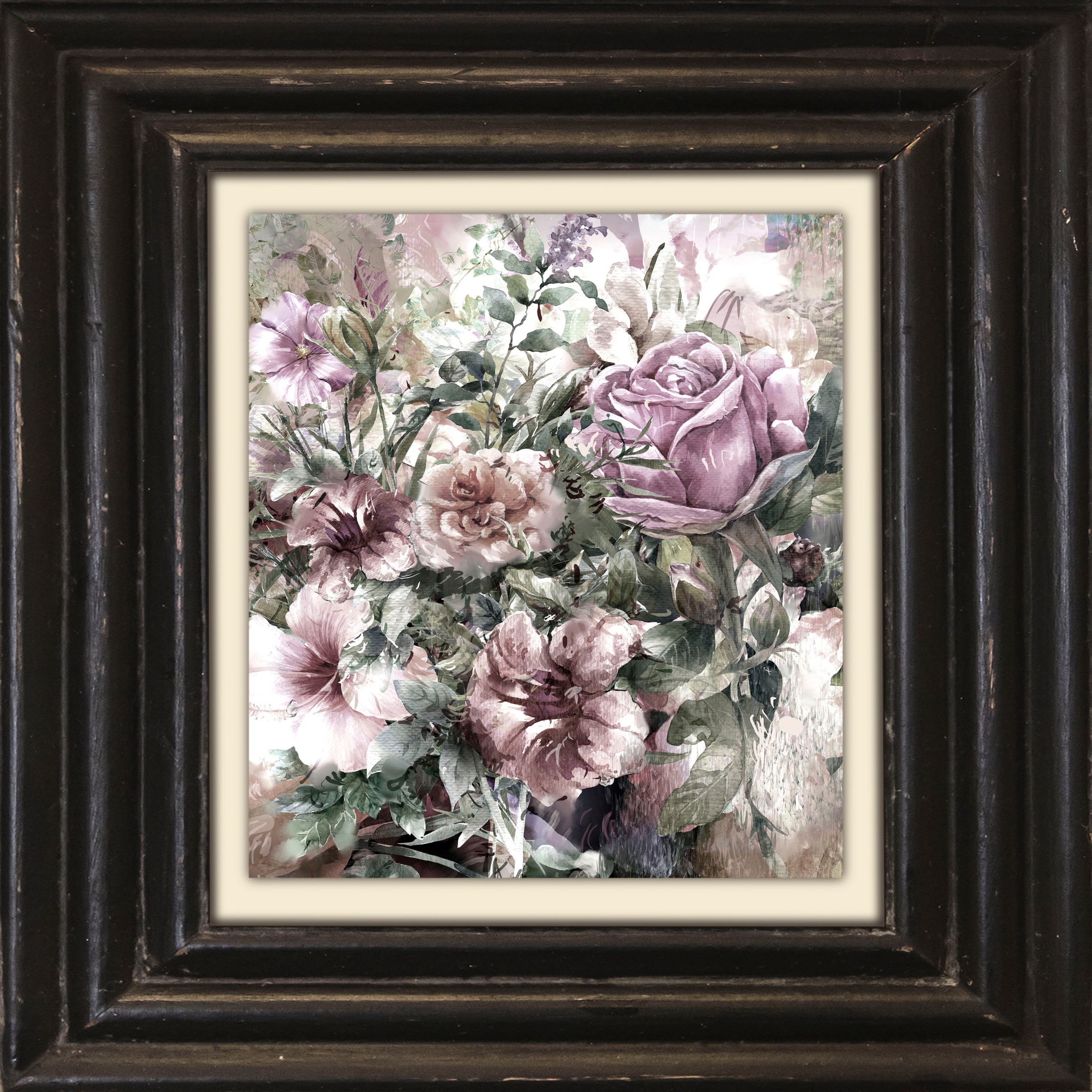 queence Leinwandbild »Blumen« Blumen | Blumenbilder | Garten | Gartenbilder | Kunst | Stillleben Premium-Leinwandstoff, Handarbeit aus Deutschland, 40x40cm