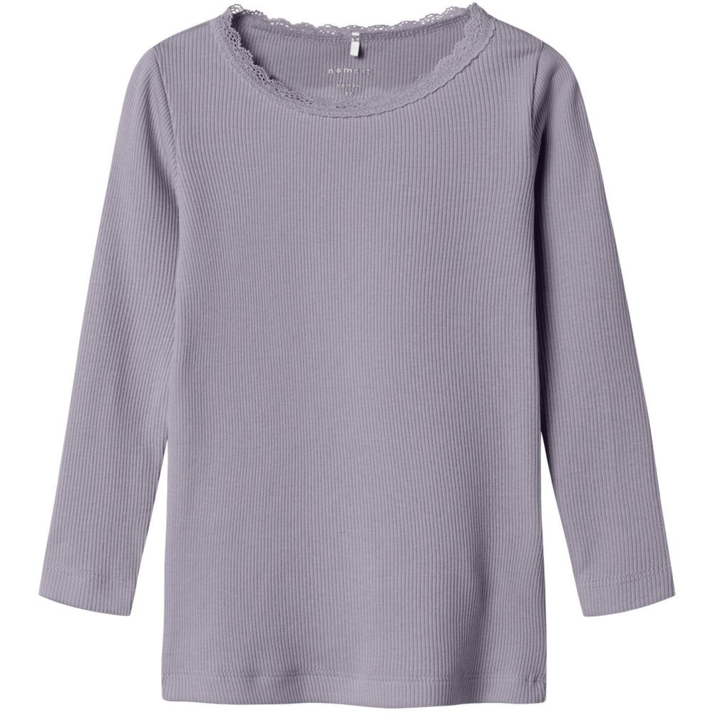 Køb Name It Lavender Gray Nmfkab Ls Top Noos