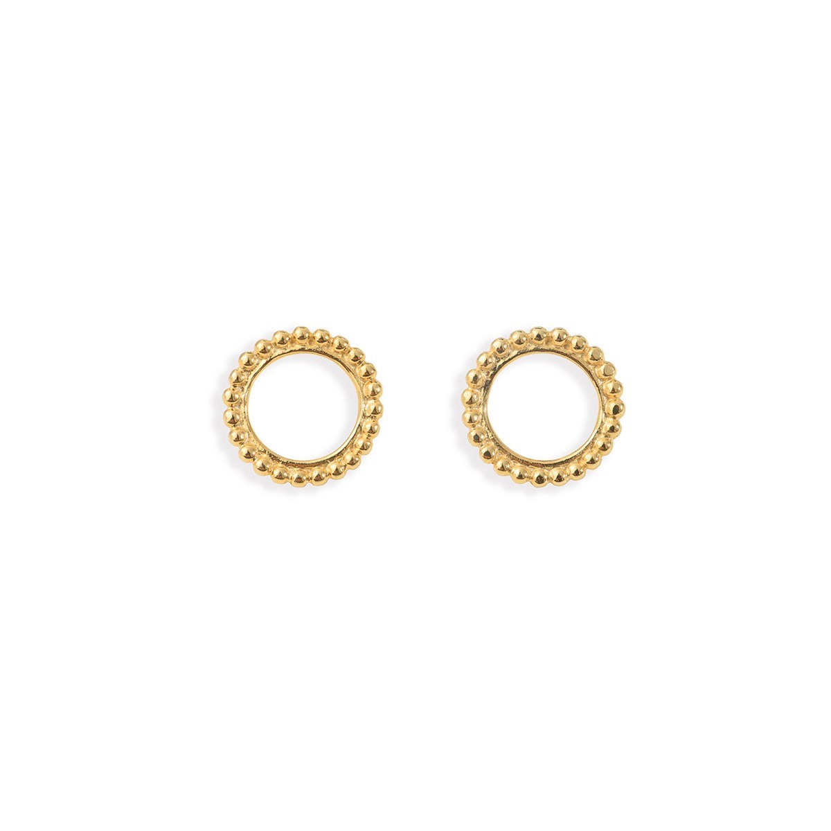 Petites boucles cercles de perle en vermeil