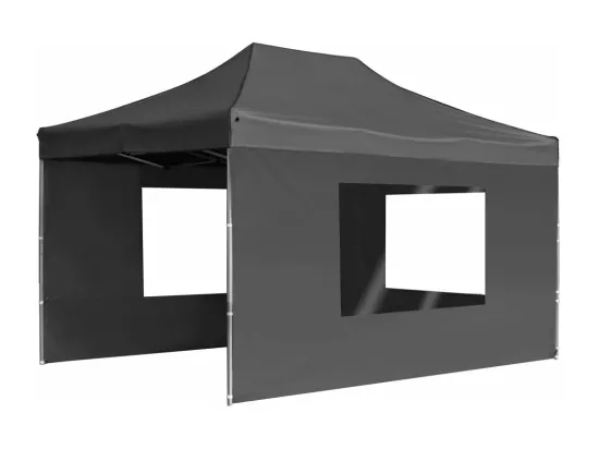 Tente de réception pliable à parois Aluminium 4,5x3m Anthracite