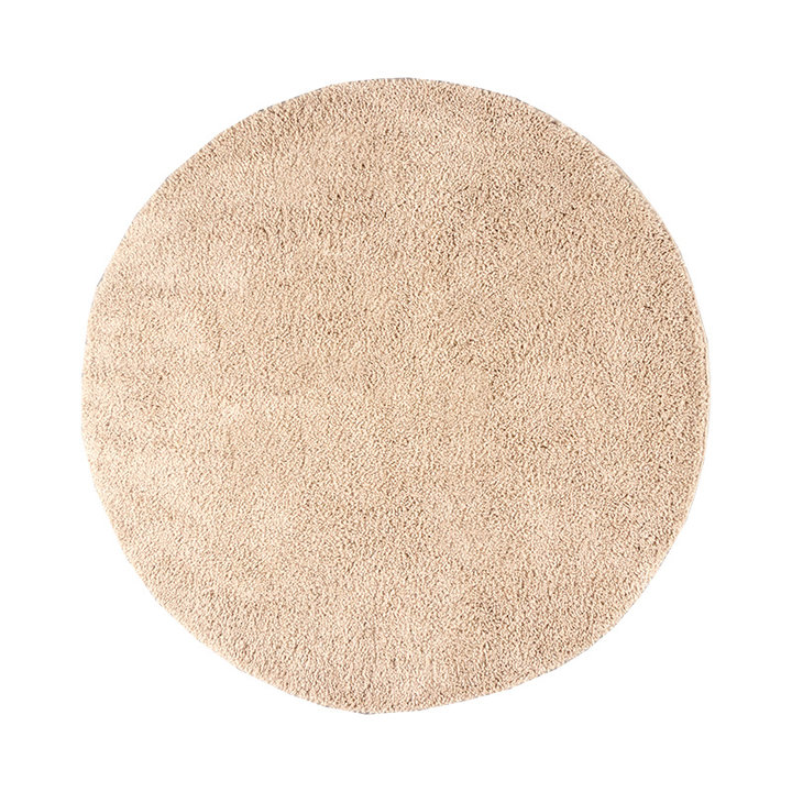 Rond hoogpolig vloerkleed - Lofty Beige