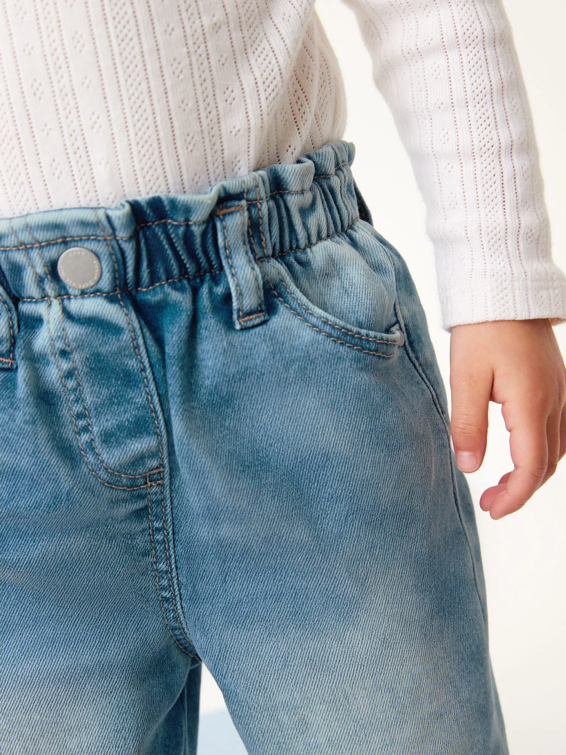 Denim met halve wassing - Mom jeans (3 mnd-7 jr)