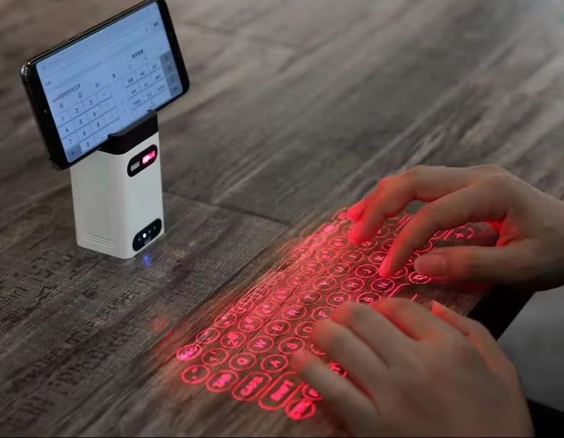 HOMTEC - USB oplaadbaar Bluetooth projectie virtueel toetsenbord