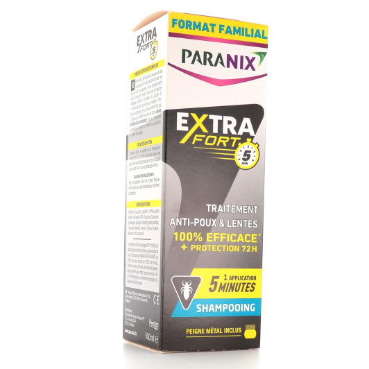 Shampooing Paranix Extra Fort 5 Minutes Anti-Poux et Lentes