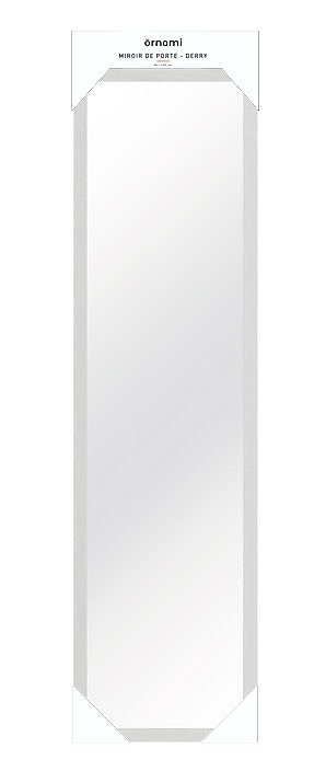 Miroir de porte Ornami blanc l.30 x 12 x ep.1,5 cm