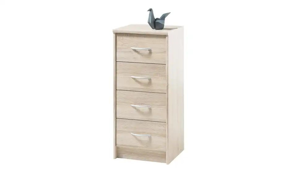 Kommode Optimus Eiche Sonoma (Nachbildung) Ausführung VI (schmal/4 Schubkästen) 86 cm