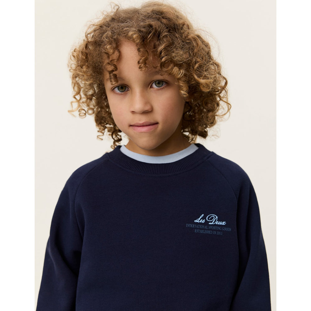 Køb Les Deux Kids Dark Navy Globe Sweatshirt