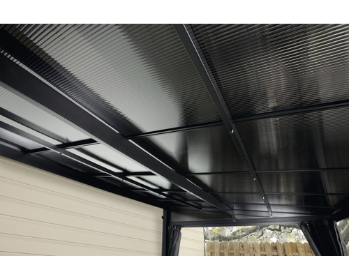 Sojag St. Barth terrasoverkapping inclusief hor en gordijn 10x12 363 x 240 cm antraciet