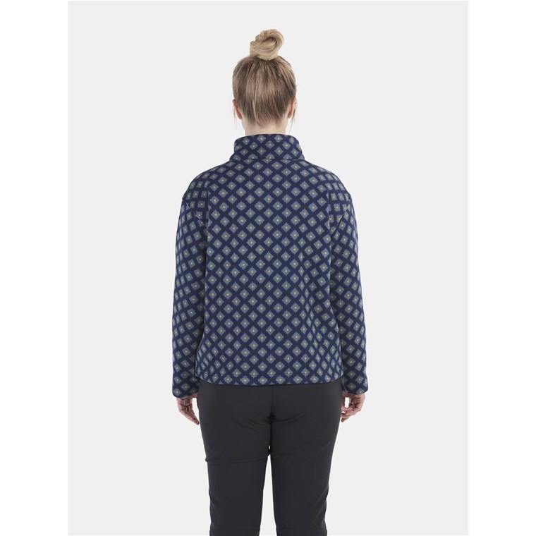 Marmot Wm'S Heavyweight Drop Line Printed 1/2 Zip Navy