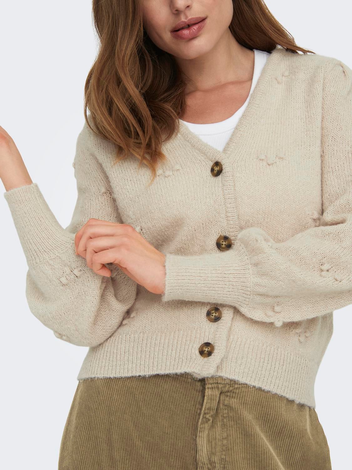JDYSIGRID Strickjacke Cement