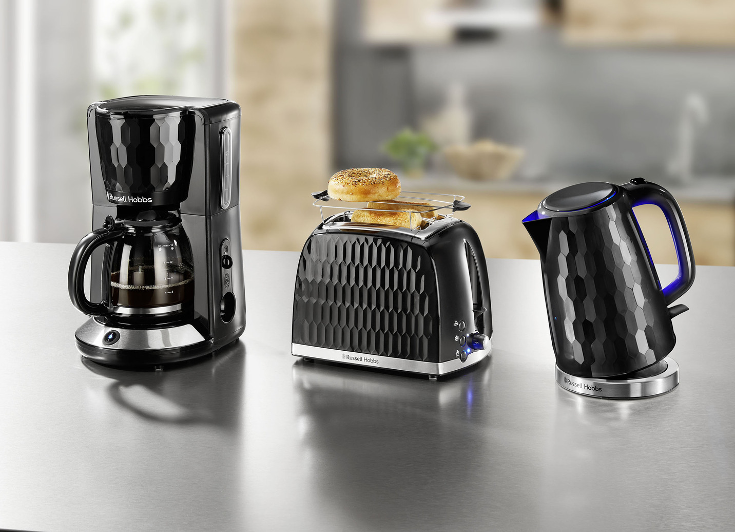 Russell Hobbs Frühstücksserie Honeycomb aus Hochglanz-Kunststoff
